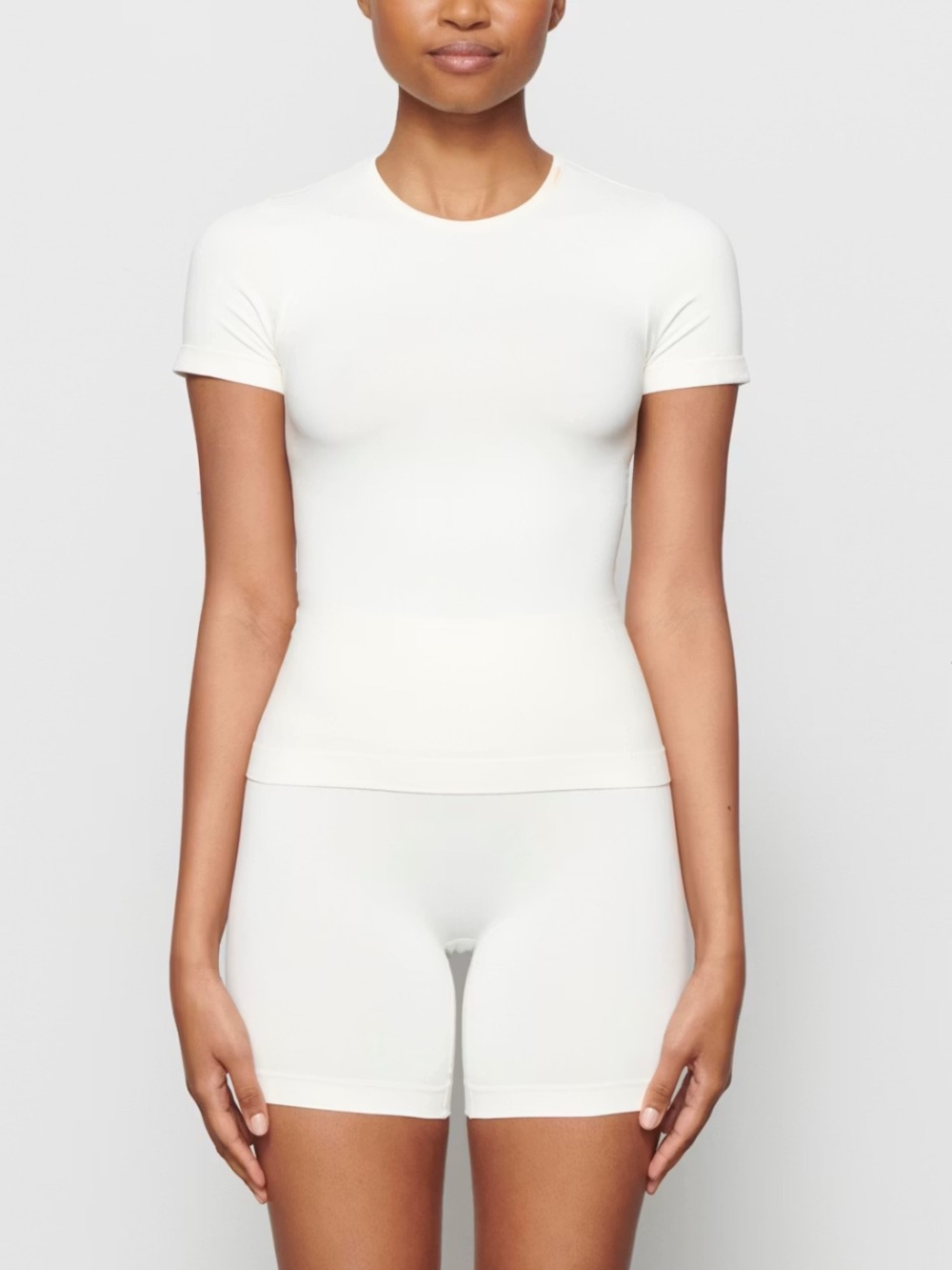 SKIMS White Short-Sleeve Crew Tee